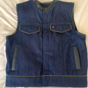 Loser machine / Espinozas leather denim riding vest